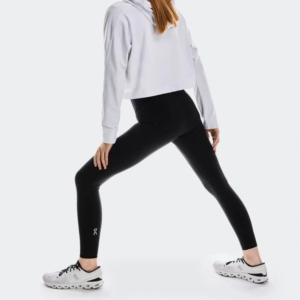 ON Cloud Running Women's Active Tights XL Black 3/4 Length Pocket Crop Ankle